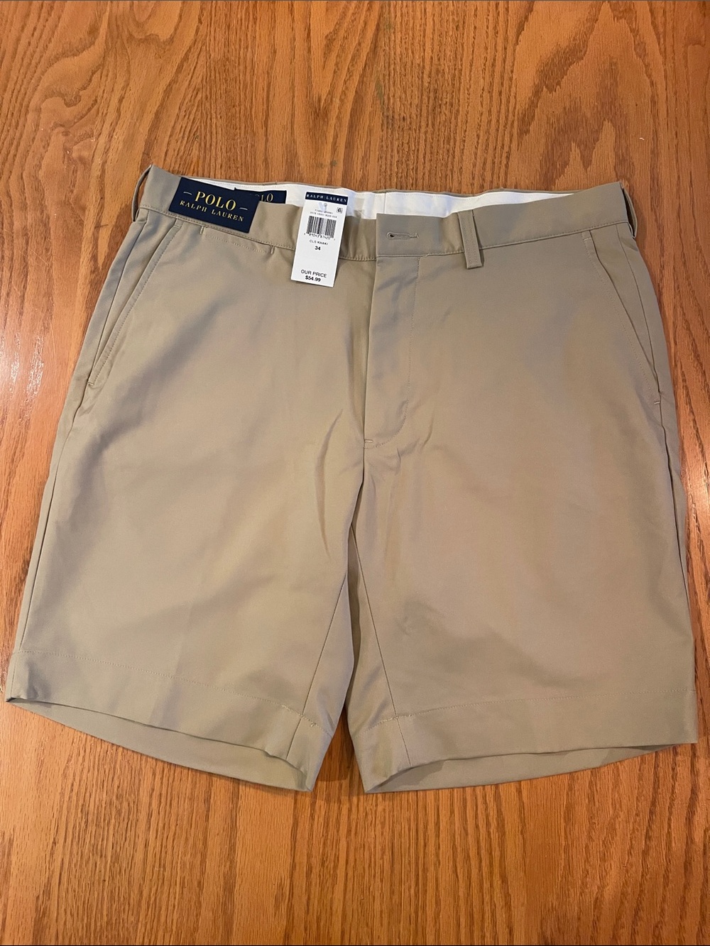 Polo by Ralph Lauren Beige Flat-Front Men’s Shorts